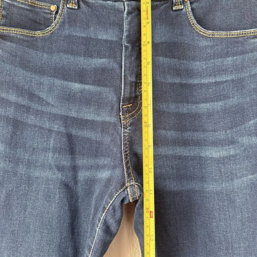 Time And Tru Women Size 12 High Rise Skinny Pockets Denim Blue Jeans